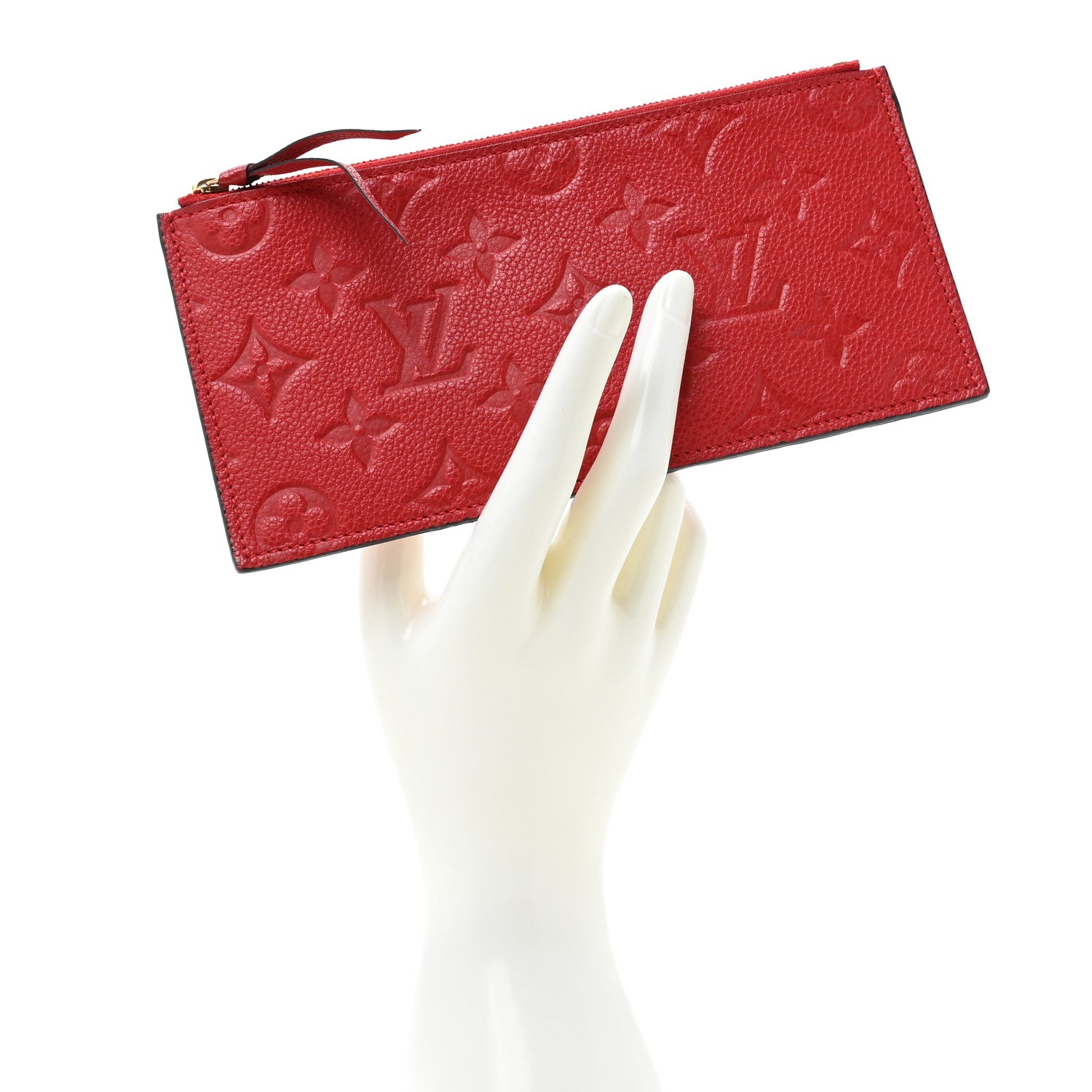 Louis Vuitton Empreinte Felicie Chain Wallet Zippered Insert Scarlet 2 of 10