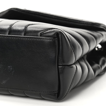 Saint Laurent Calfskin Y Quilted Monogram Small Loulou Chain Satchel Black 10 of 12