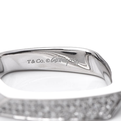 Tiffany 18K White Gold Diamond Frank Gehry Torque Ring 44 3 5 of 6