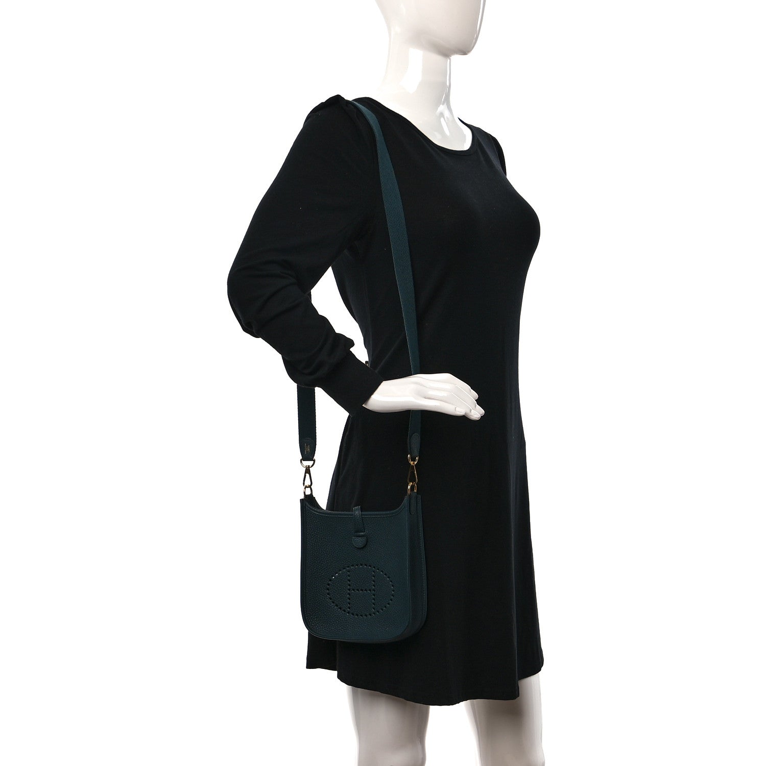 Hermes Taurillon Clemence Amazone Evelyne TPM Vert Cypress 2 of 10
