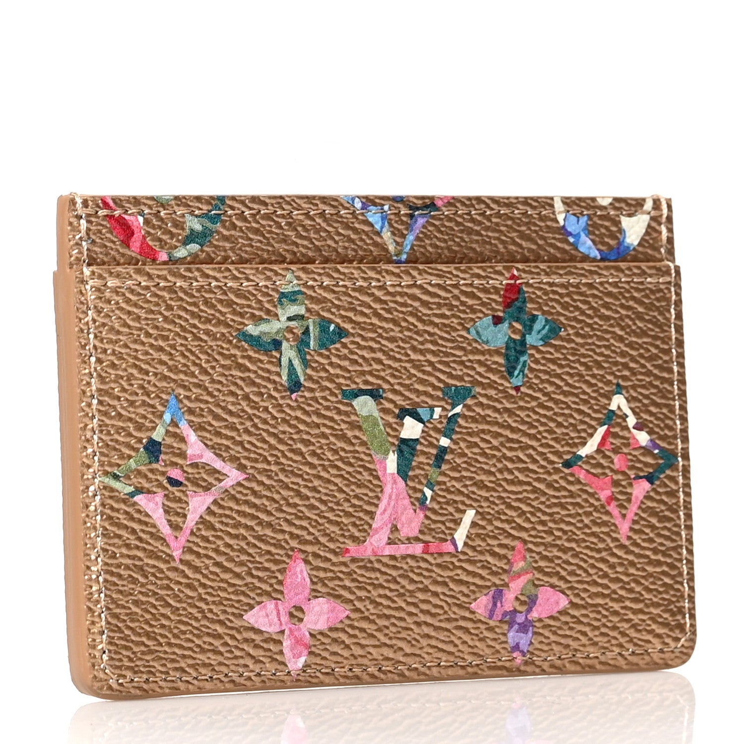 Louis Vuitton Metallic Monogram LV Garden Card Holder Gold 3 of 7