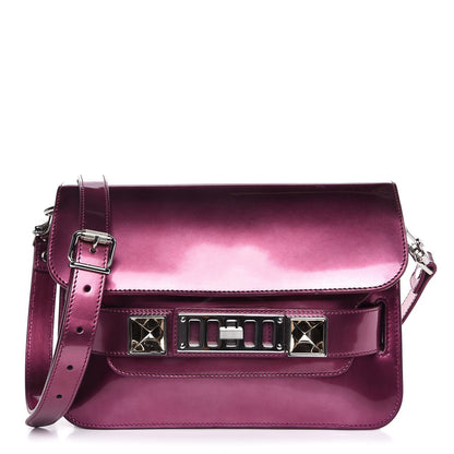 Proenza Schouler Patent Mini PS11 Classic Shoulder Bag Bordeaux Pink 1 of 7