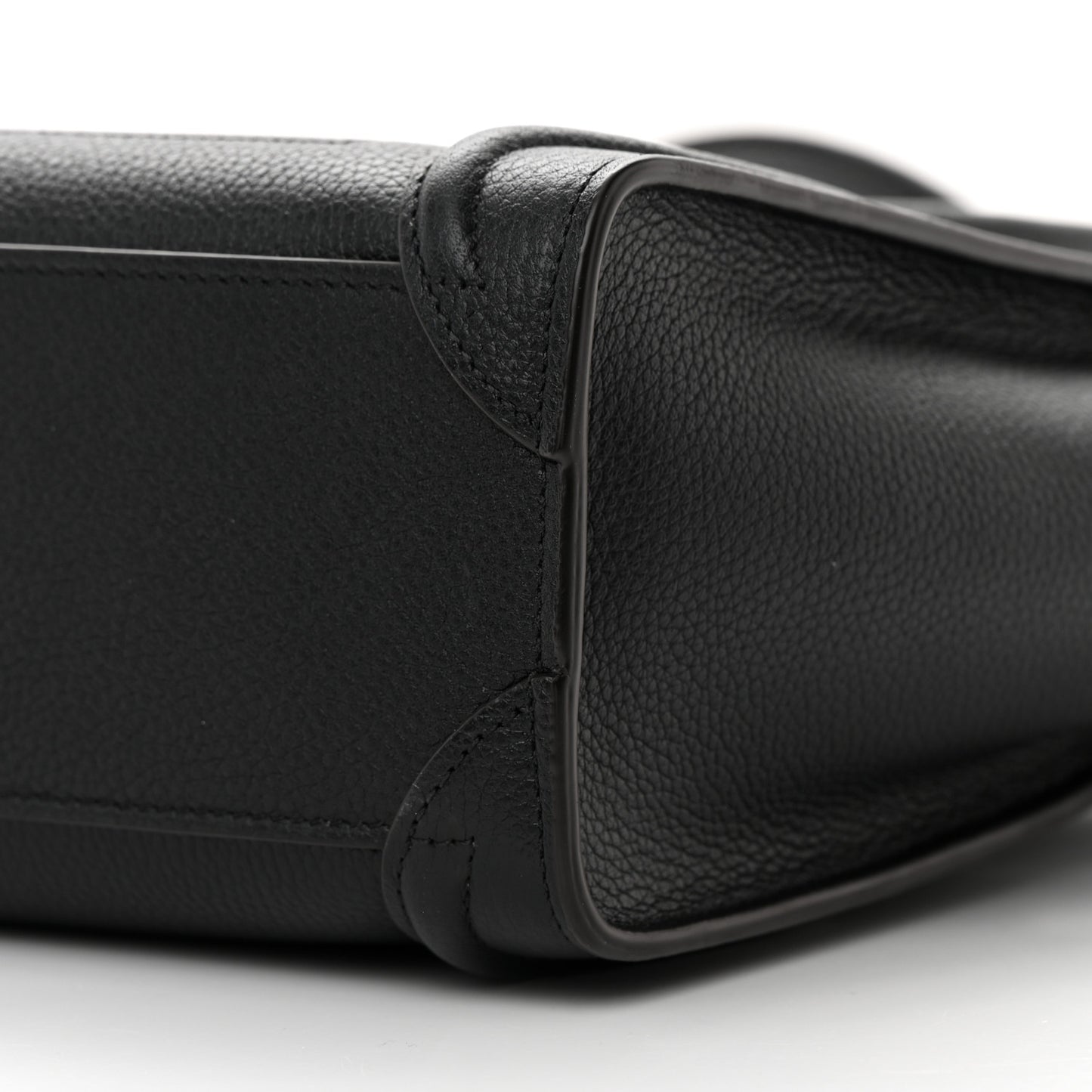 Drummed Calfskin Nano Luggage Black