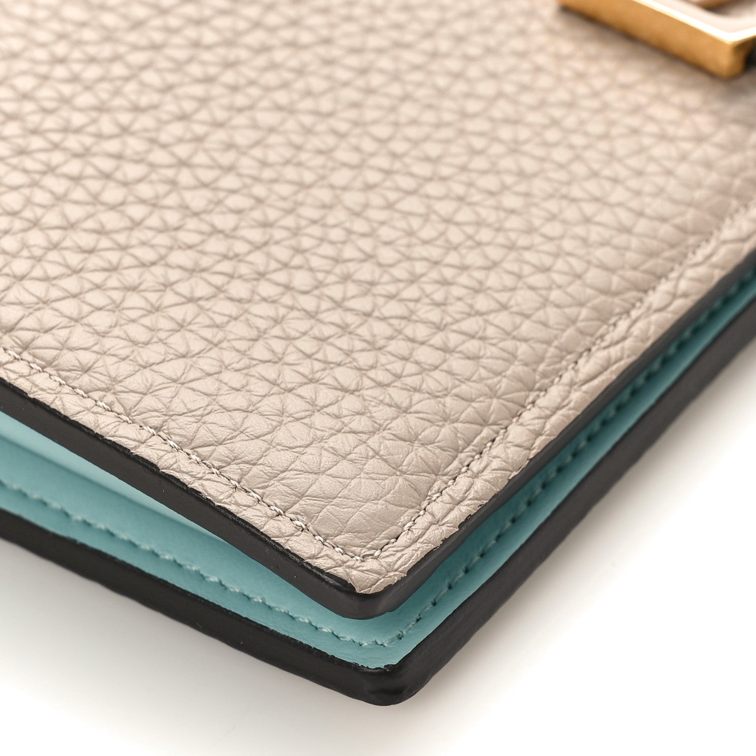 Louis Vuitton Taurillon LV Vertical Capucines Wallet Galet Aquamarine 8 of 8