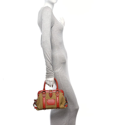 Louis Vuitton Toile Ostrich Trianon Sac de Nuit GM Olive Rouille 2 of 9