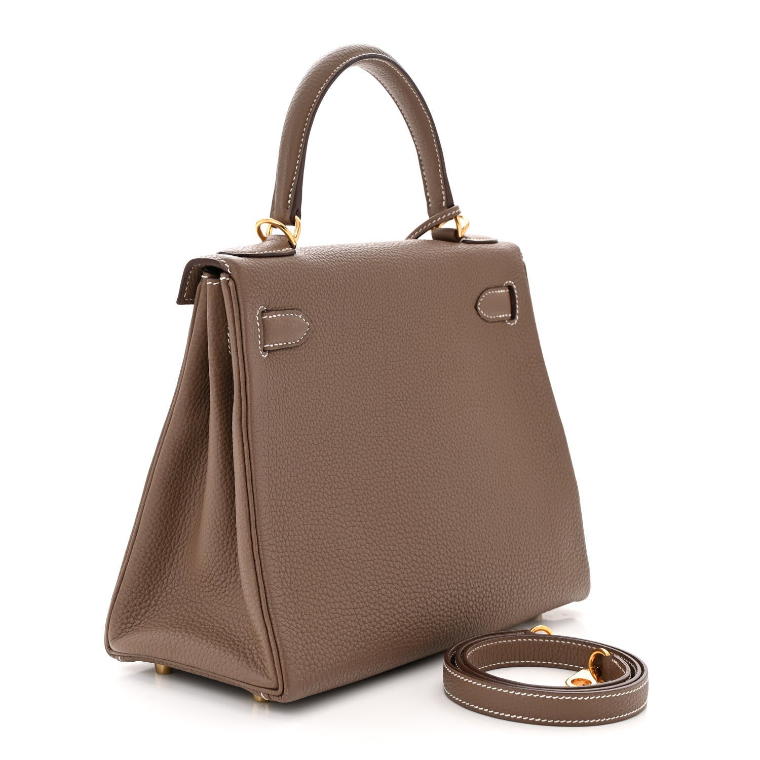 Hermes Togo Kelly Retourne 28 Etoupe 3 of 10