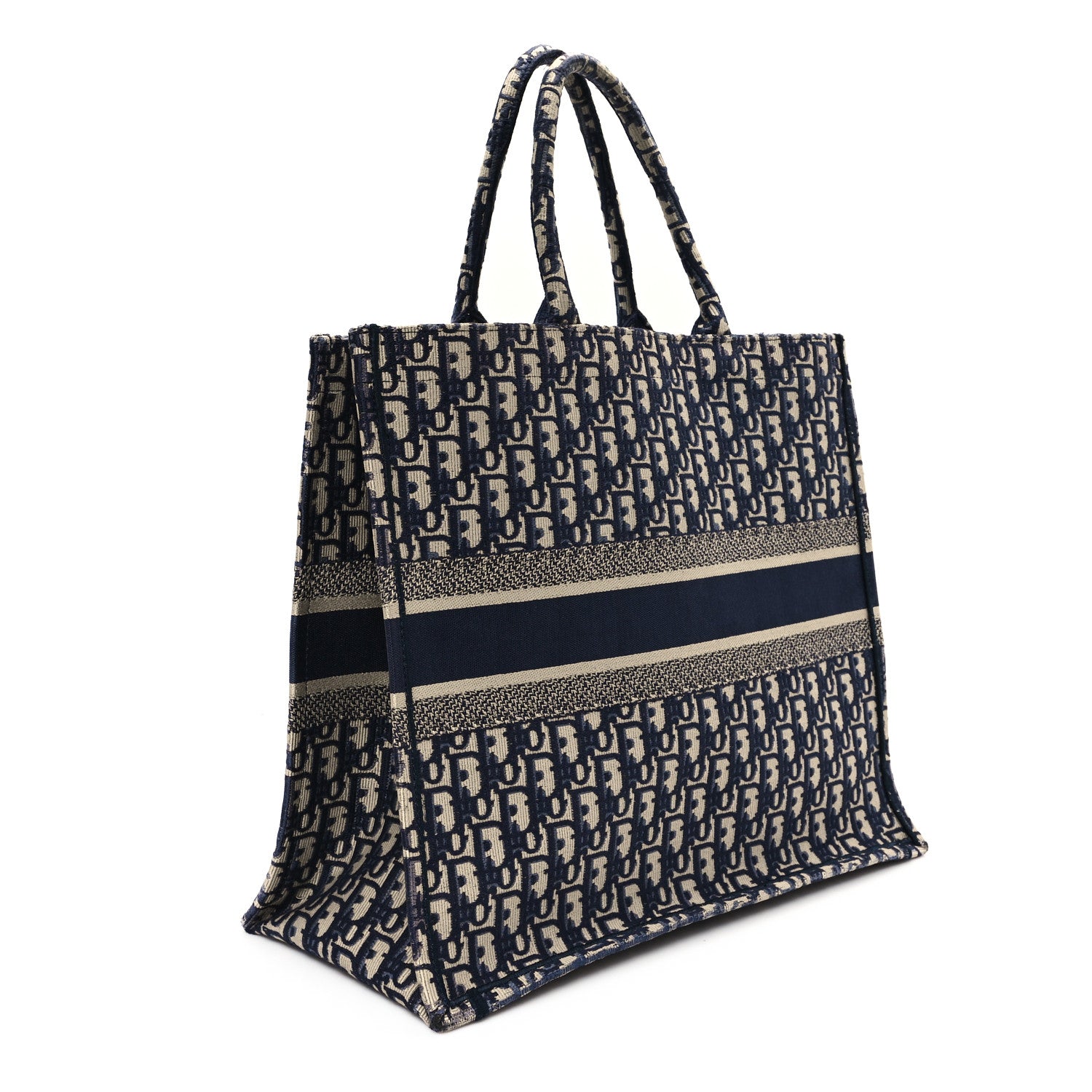 Christian Dior Oblique Large Book Tote Blue Multicolor 3 of 12