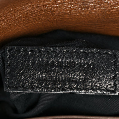 Saint Laurent Crinkled Calfskin Matelasse Monogram Medium Niki Chain Satchel Tan Brown 7 of 10