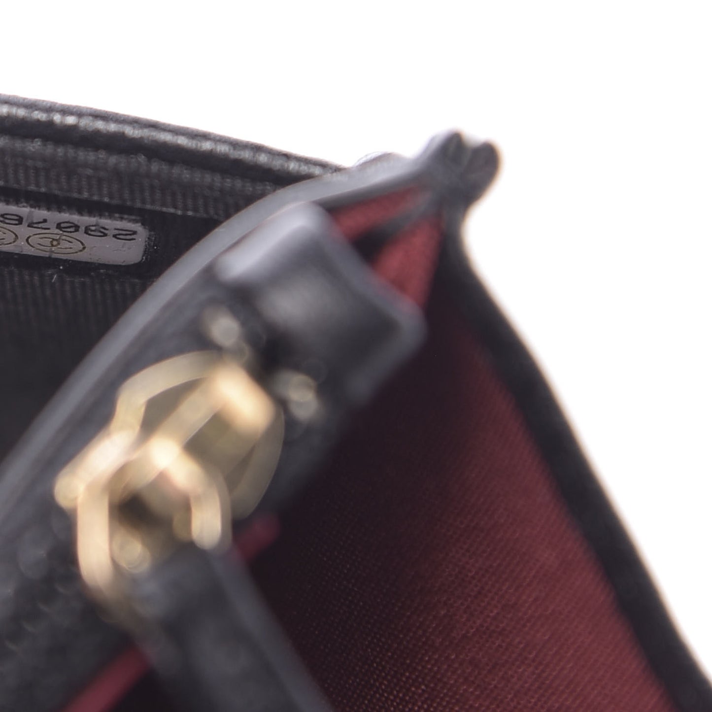 Goatskin Quilted 19 Wallet On Chain WOC Black