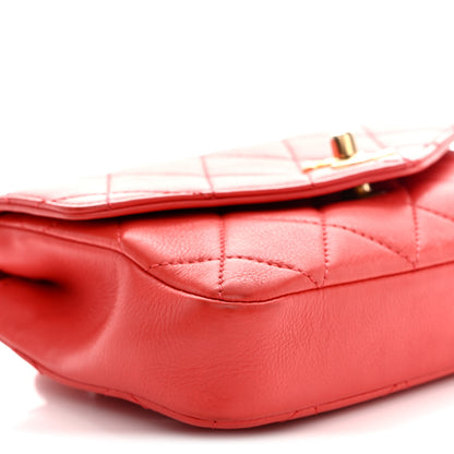 Chanel Calfskin Quilted Flap Waist Bag Red 9 of 13