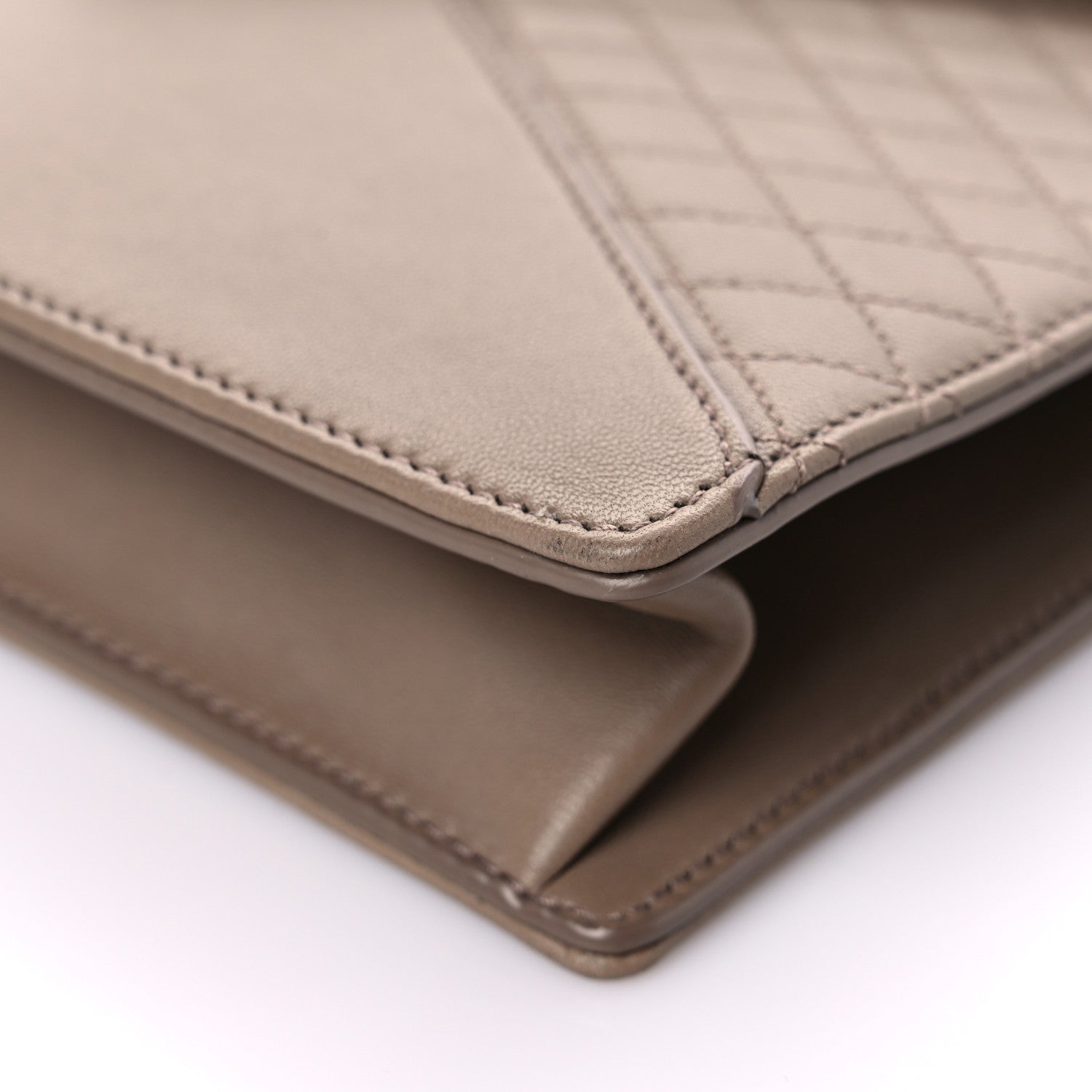 Saint Laurent Lambskin Quilted Monogram Gaby Chain Bag Taupe 9 of 12