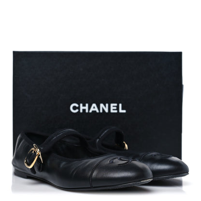 Chanel Lambskin Mary Jane Flats 39 Black 10 of 10