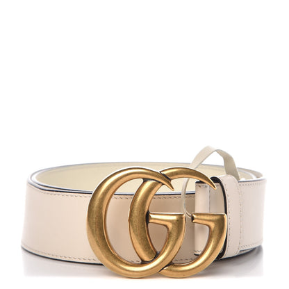 Gucci Calfskin Double G 40mm Belt 85 34 Mystic White 1 of 8
