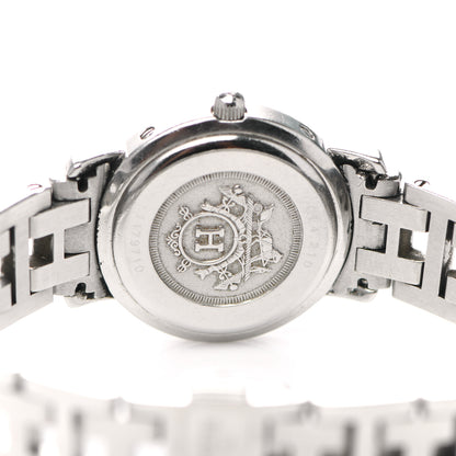 Hermes Stainless Steel 24mm Clipper Quartz Watch Black 6 of 9