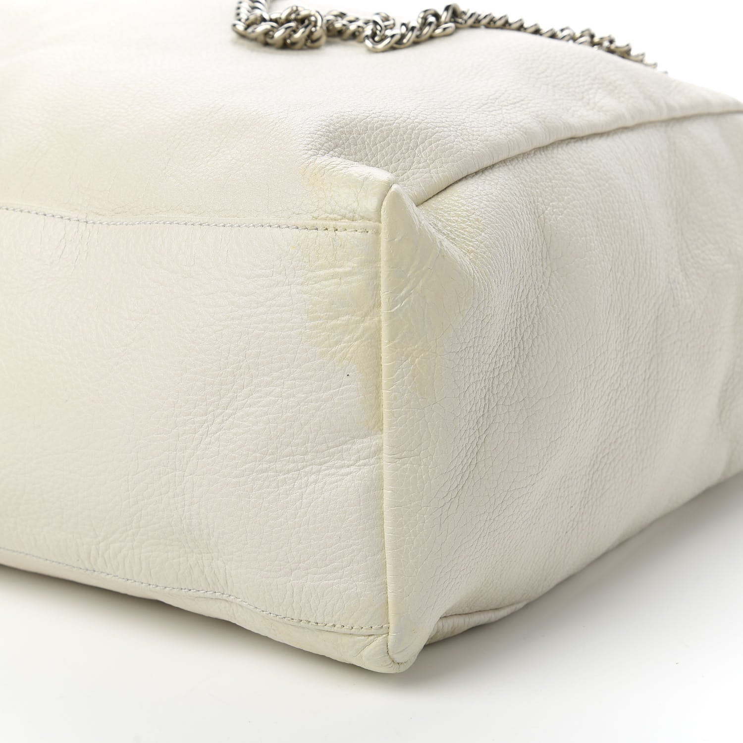 Gucci Pebbled Calfskin Large Jungle Tote White 7 of 11