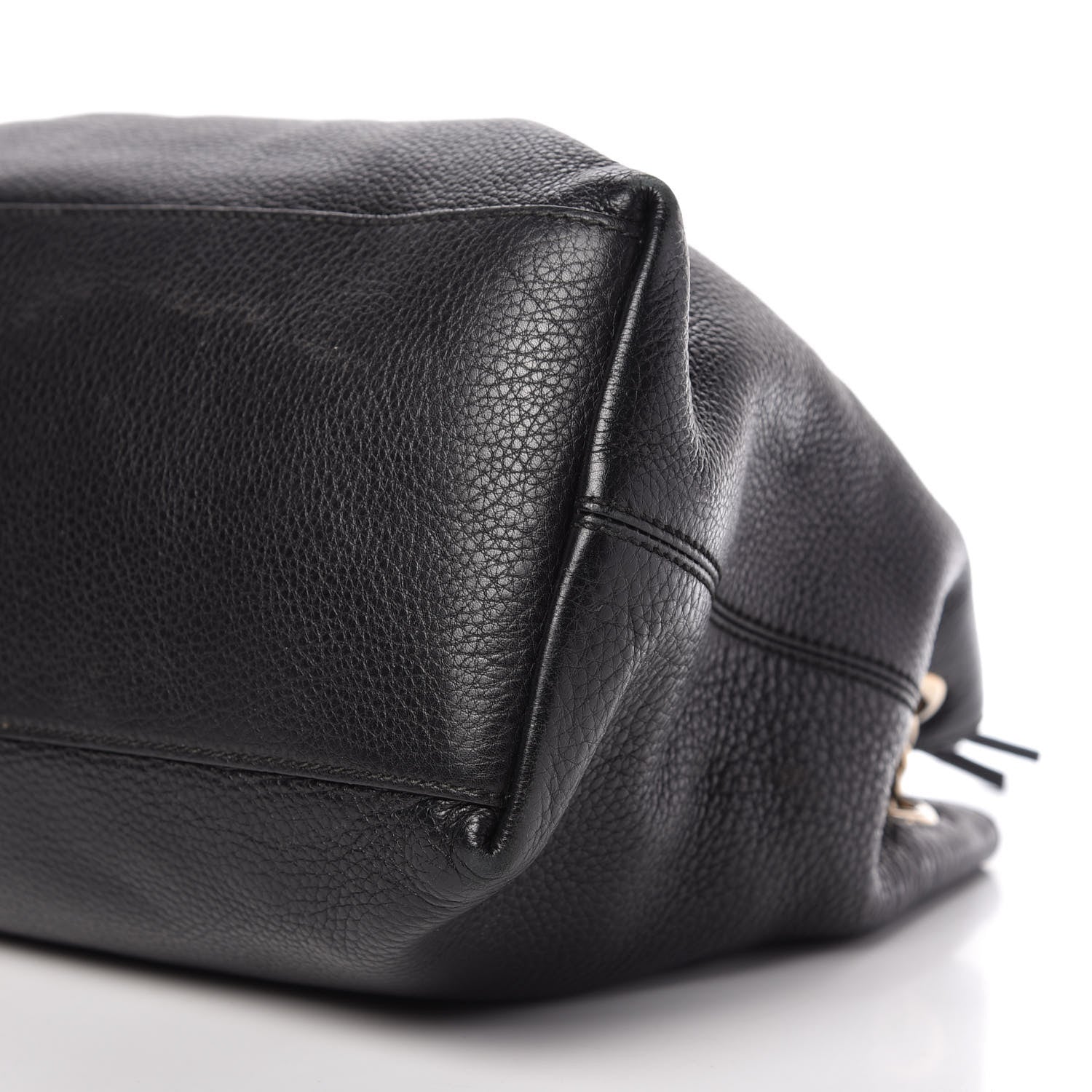 Gucci Pebbled Calfskin Medium Soho Chain Shoulder Bag Black 7 of 10