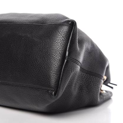 Gucci Pebbled Calfskin Medium Soho Chain Shoulder Bag Black 7 of 10
