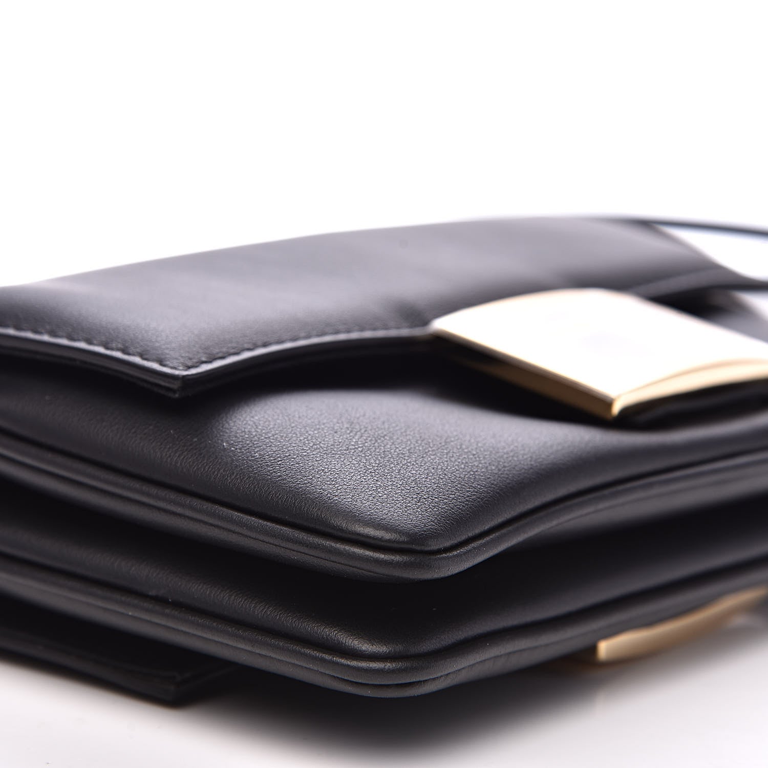 Fendi Vitello Grace Matte Duo Baguette Black 9 of 11