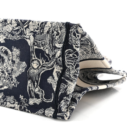 Christian Dior Canvas Embroidered Medium Dioriviera Toile De Jouy Book Tote Blue 10 of 11