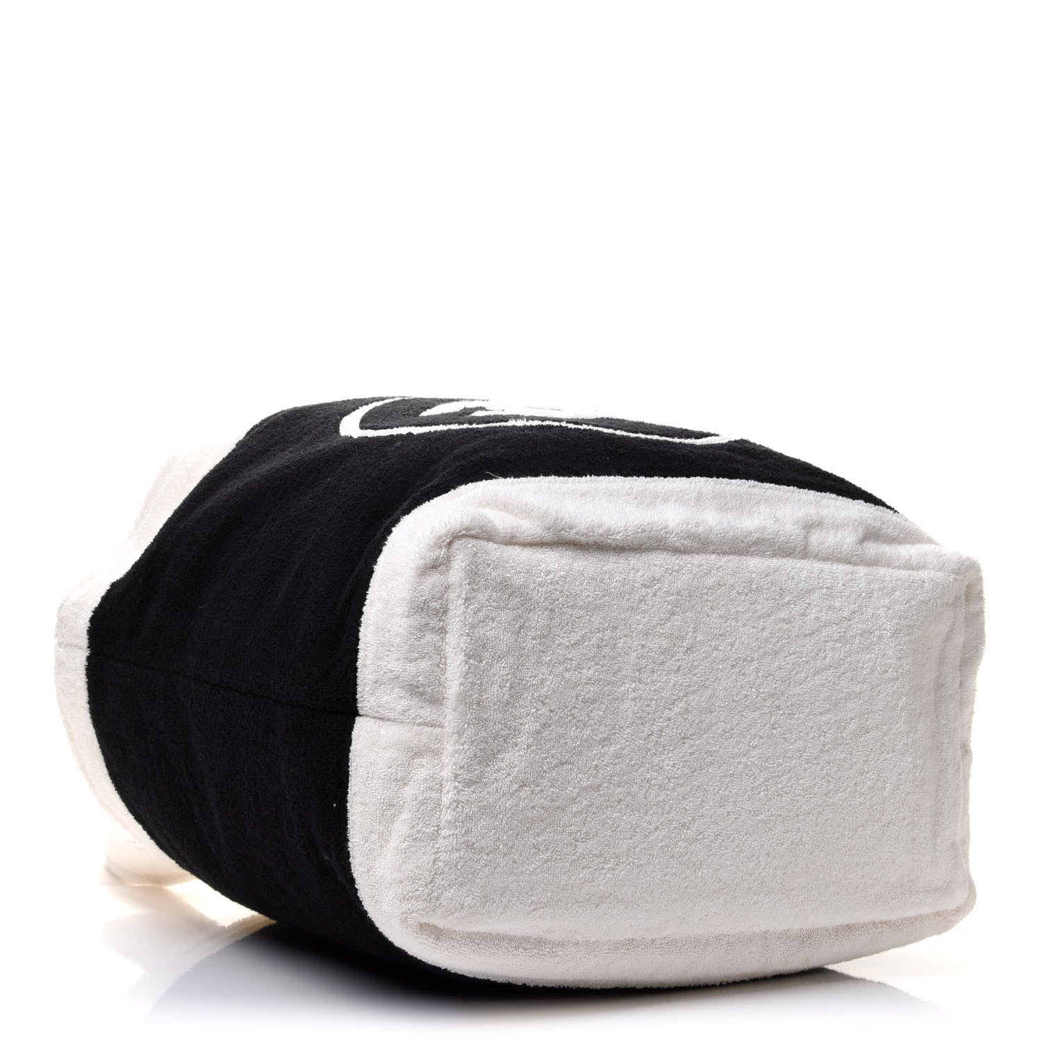 Chanel Terry Cotton CC Beach Tote Towel Set Black White 5 of 12