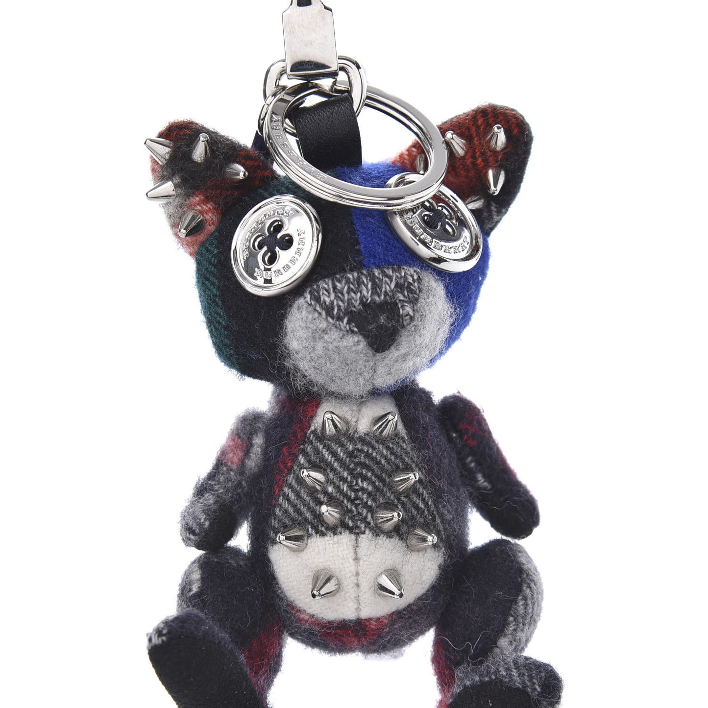 Cashmere Studded Dave The Fox Bag Charm Navy Multicolor