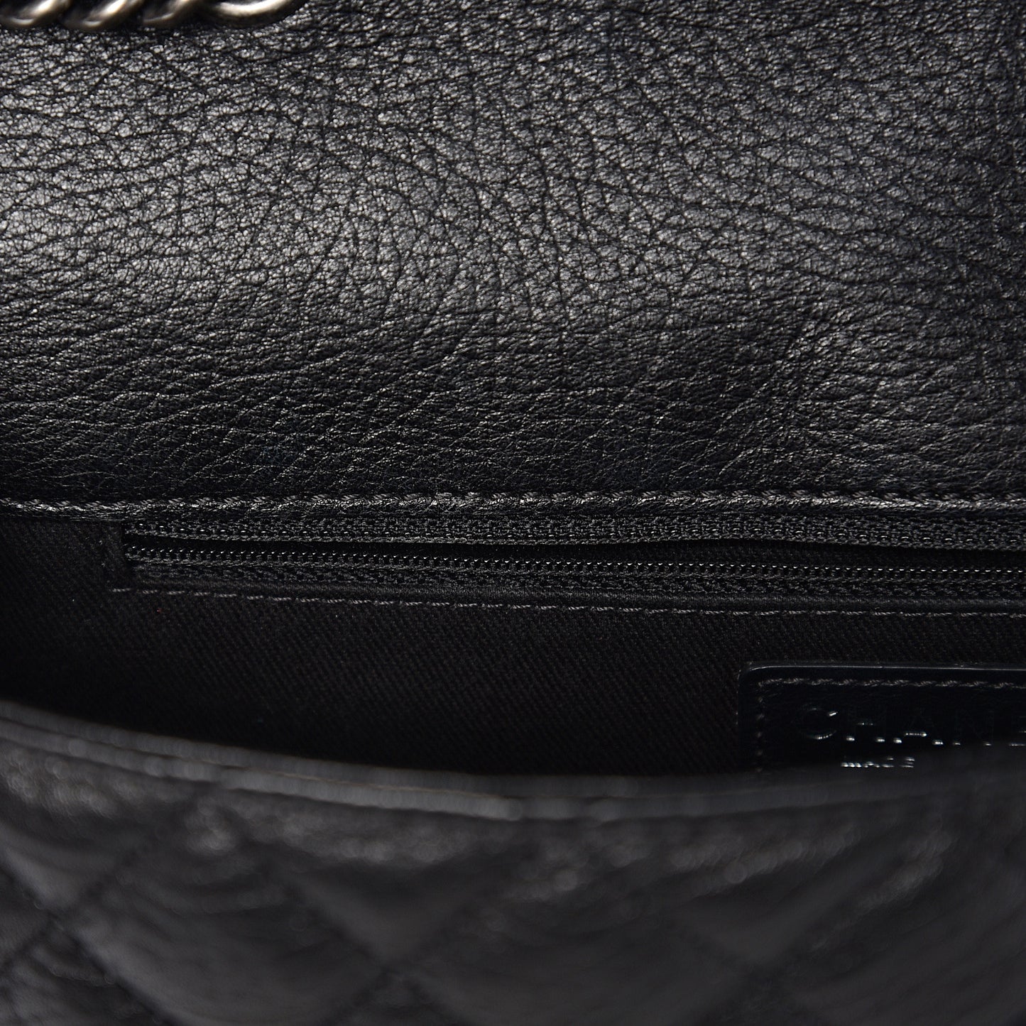 Studded Calfskin Lambskin Paris Dallas Flap Black