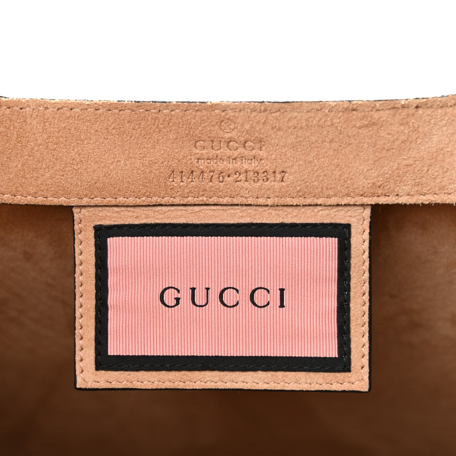 Gucci Calfskin GucciGhost Real Medium XL Tote Black Pink 6 of 9