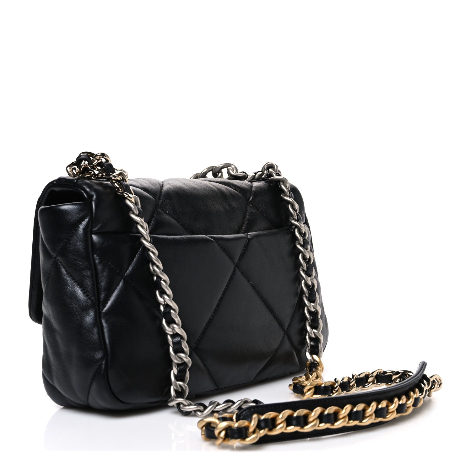 Chanel Lambskin Quilted Medium Chanel 19 Flap Black 3 of 11