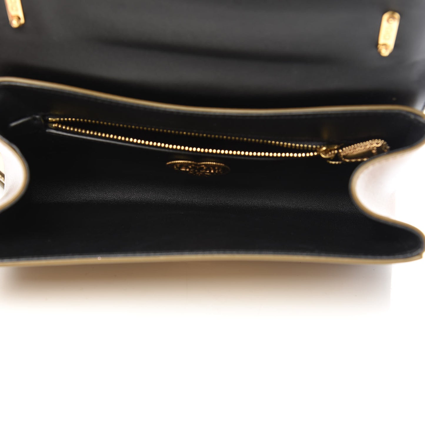 Metallic Calfskin Medium Devotion Crossbody Bag Gold