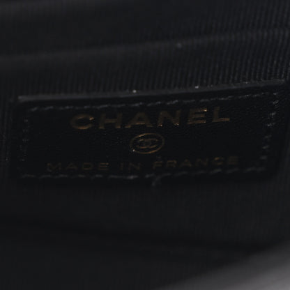 Chanel Lambskin Quilted Top Handle Flap Clutch With Chain Black 6 of 11