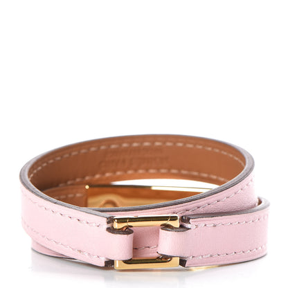 Hermes Swift Rivale Double Tour Bracelet T2 in Rose Sakura 3 of 7