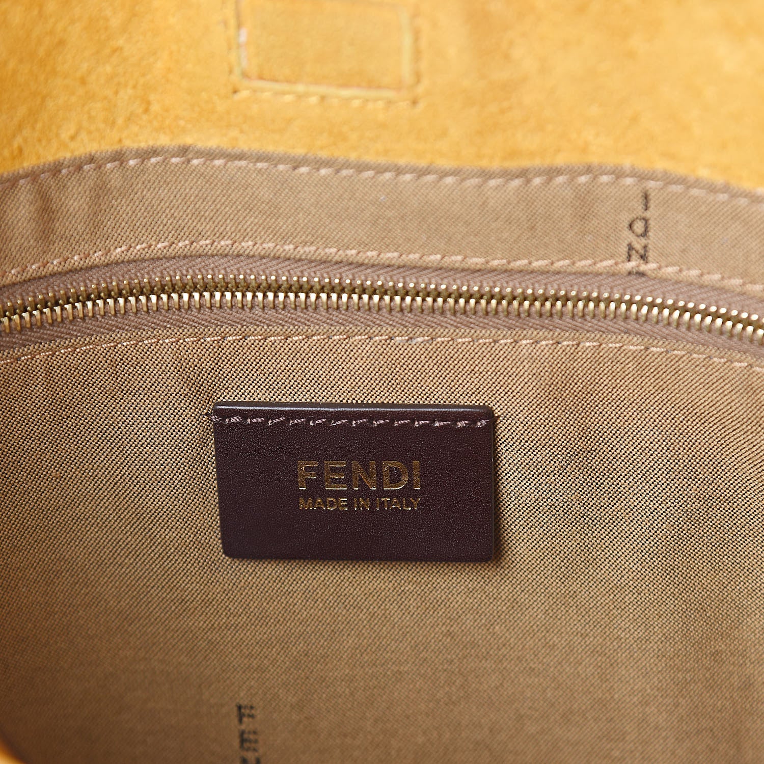 Fendi Zucca Vitello Large Hobo Tobacco Ocra Moro Black 6 of 9