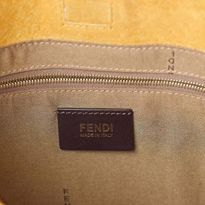 Fendi Zucca Vitello Large Hobo Tobacco Ocra Moro Black 6 of 9