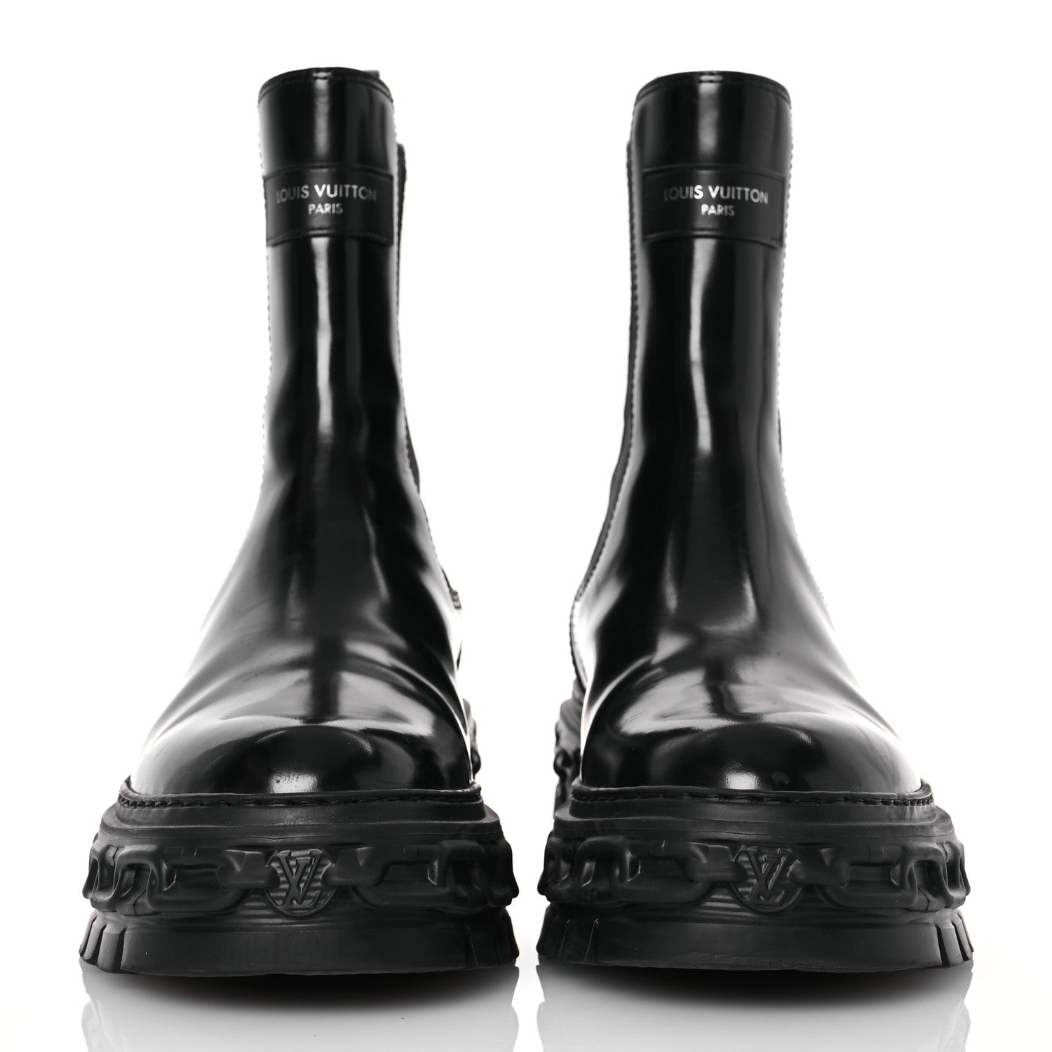Louis Vuitton Calfskin Record Chelsea Boots 37 Black 2 of 13