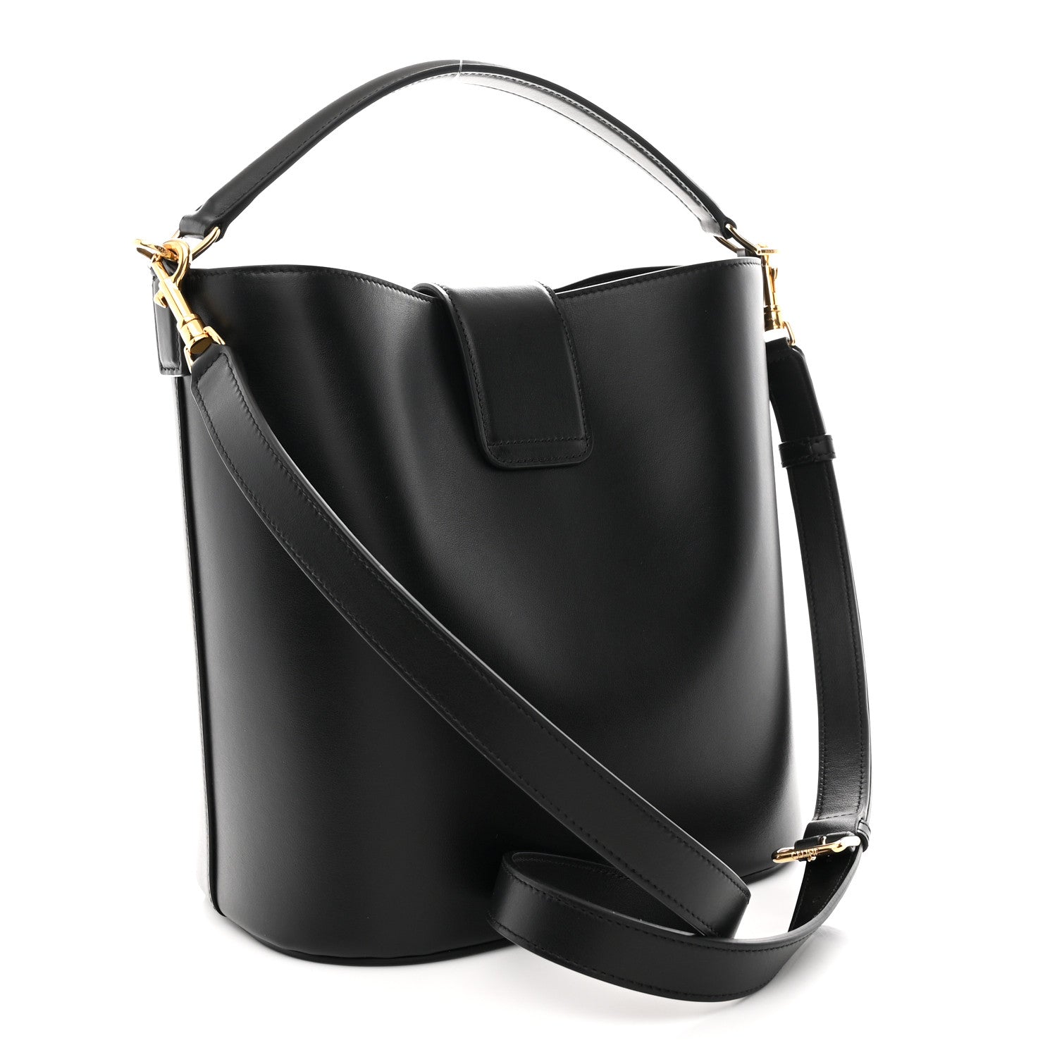 Celine Smooth Calfskin Triomphe Medium Louise Bag Black 1797791