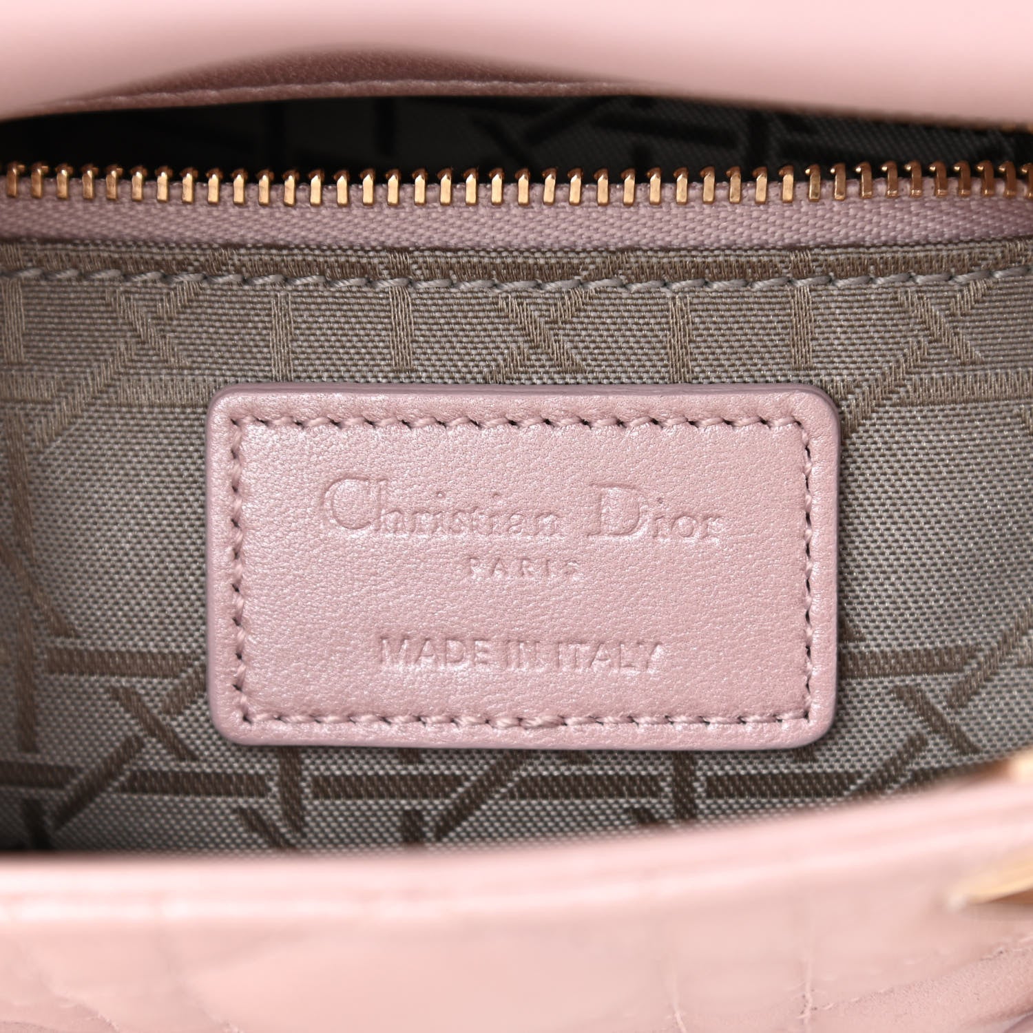 Christian Dior Metallic Lambskin Cannage Mini Lady Dior Lotus 5 of 7