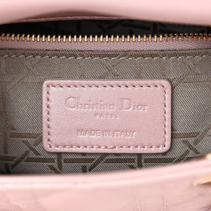 Christian Dior Metallic Lambskin Cannage Mini Lady Dior Lotus 5 of 7