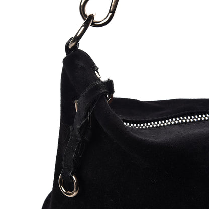 Prada Scamosciato Suede Hobo Black 8 of 13