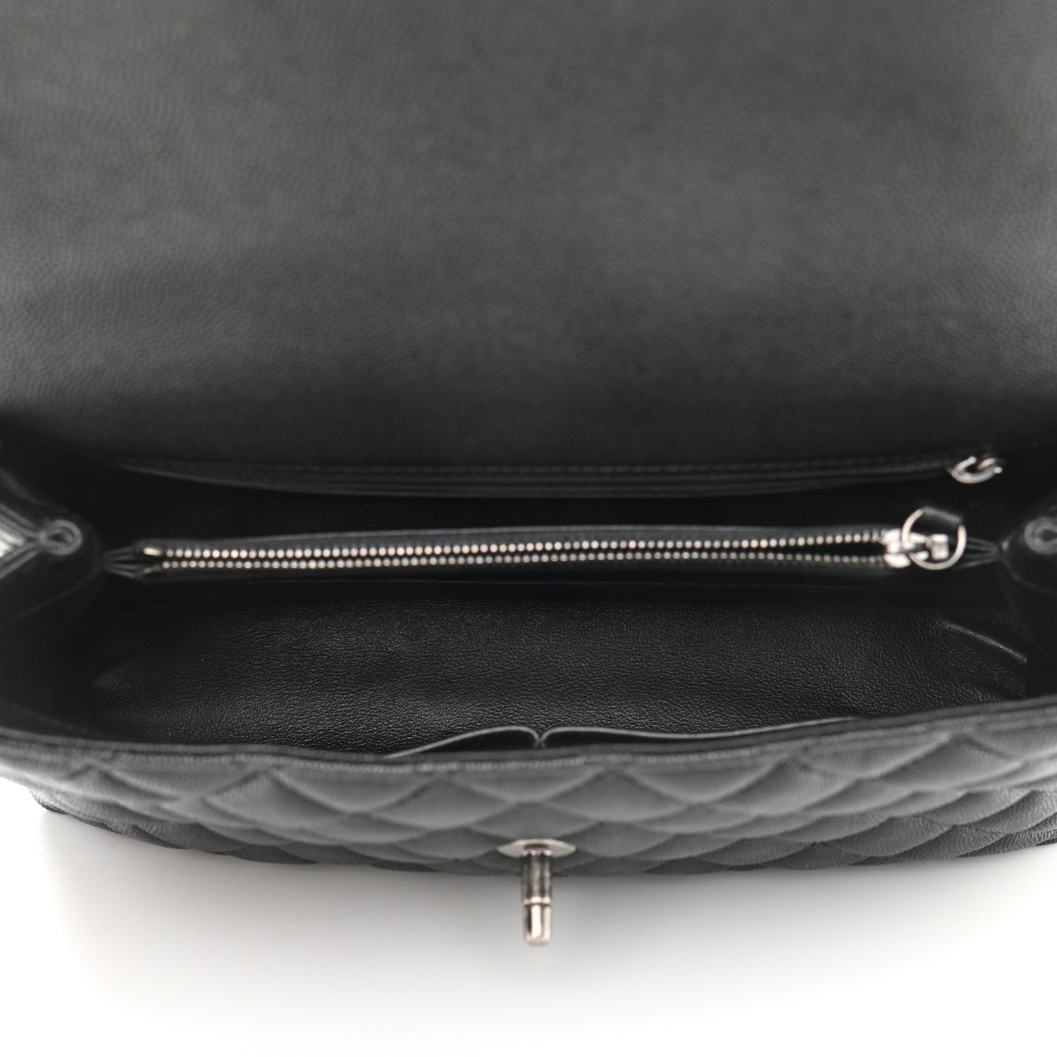Chanel Caviar Lizard Quilted Small Coco Handle Flap Black 5 of 9