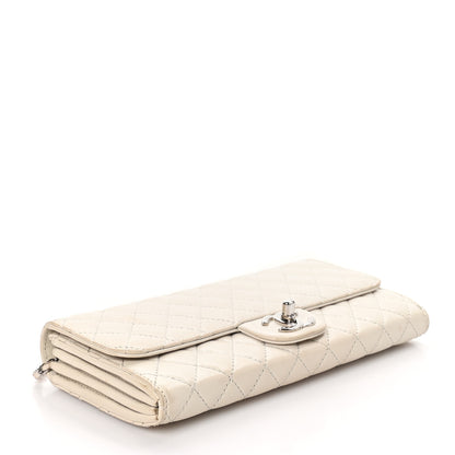 Chanel Lambskin Quilted Chain Clutch Flap White 4 of 12
