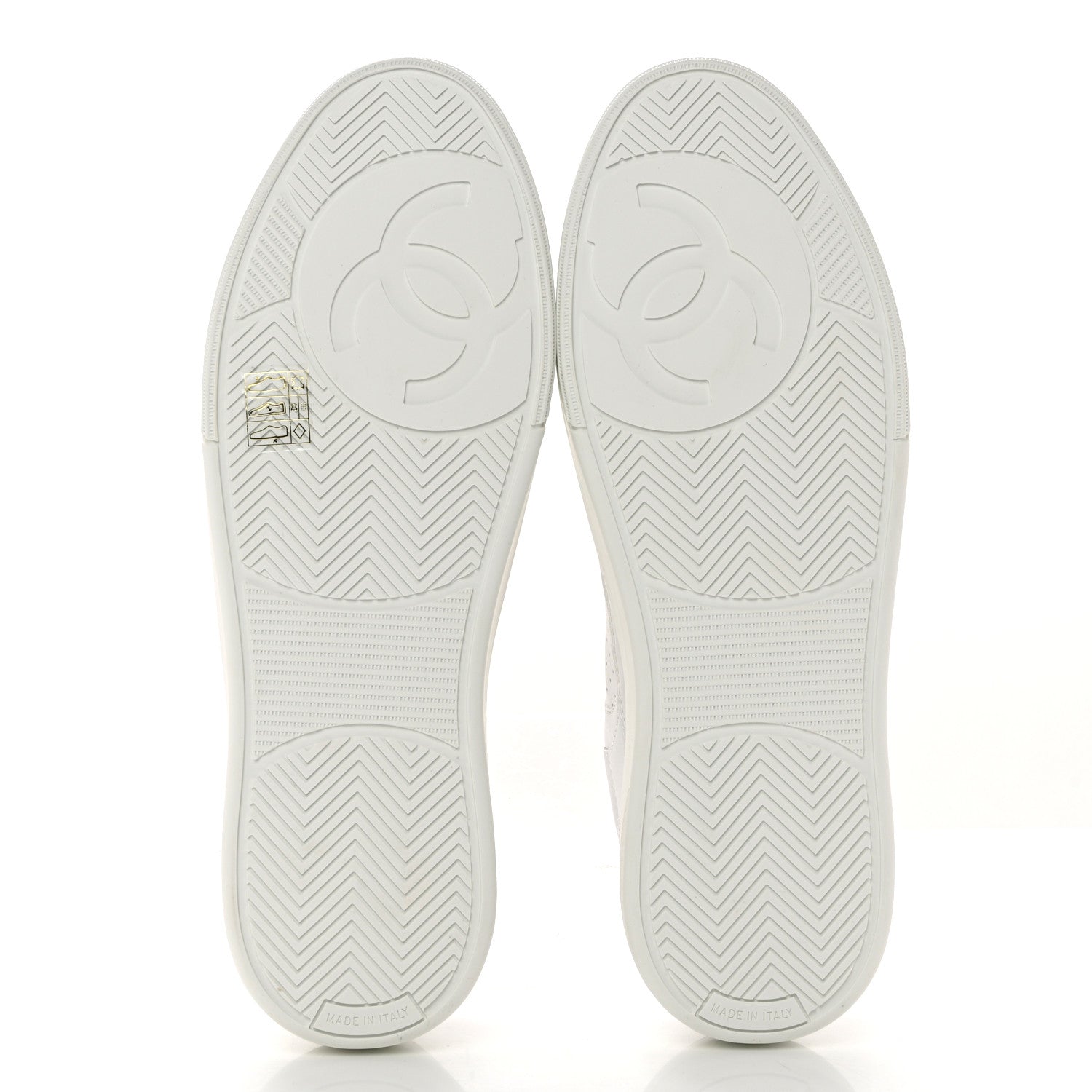 Chanel Calfskin CC Womens Sneakers 41 White 5 of 9