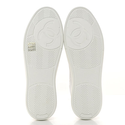 Chanel Calfskin CC Womens Sneakers 41 White 5 of 9