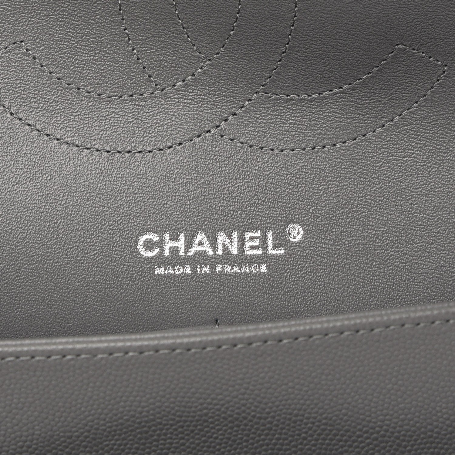 Chanel Caviar Quilted Jumbo Double Flap Grey 6 of 8