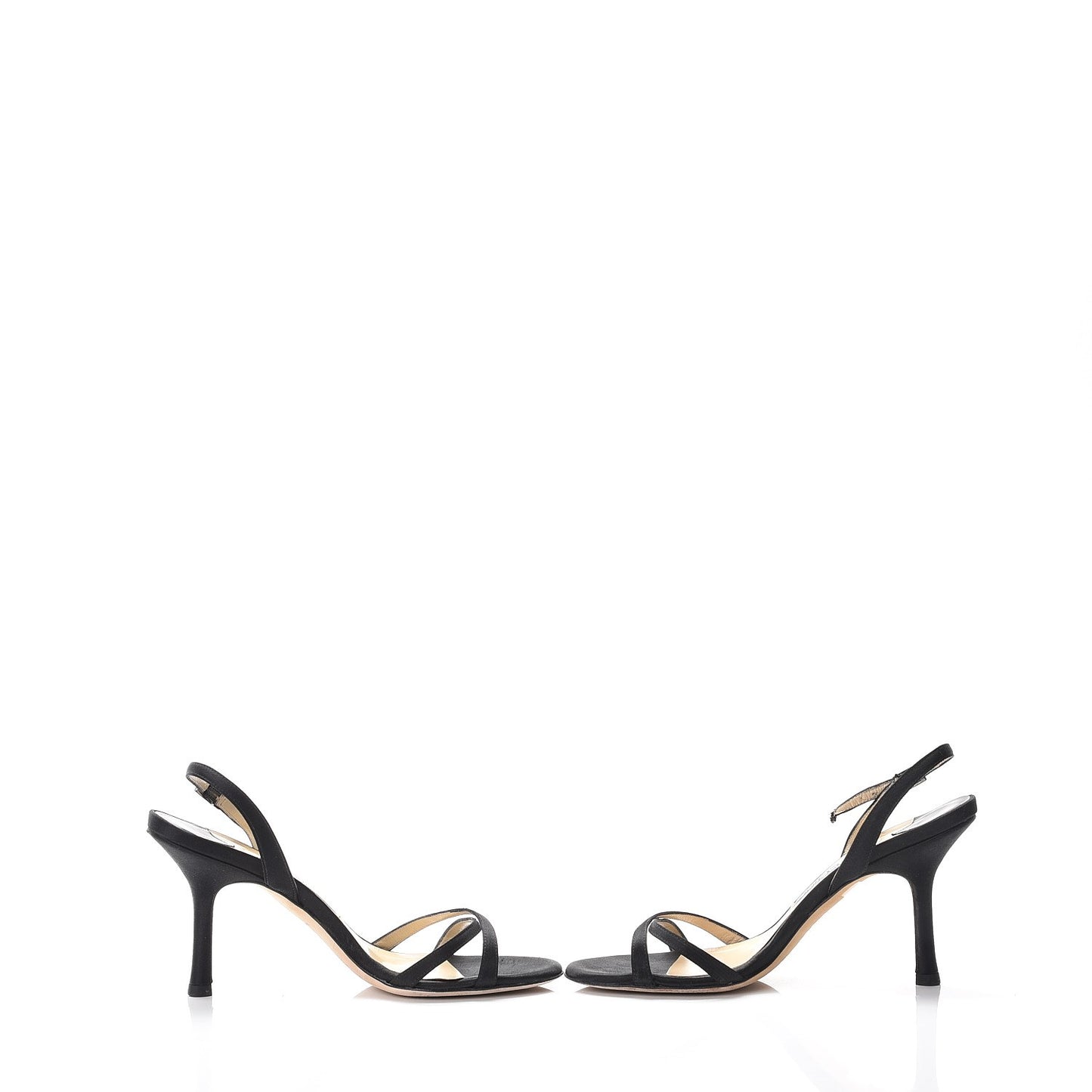 Satin India Sandals 36 Black