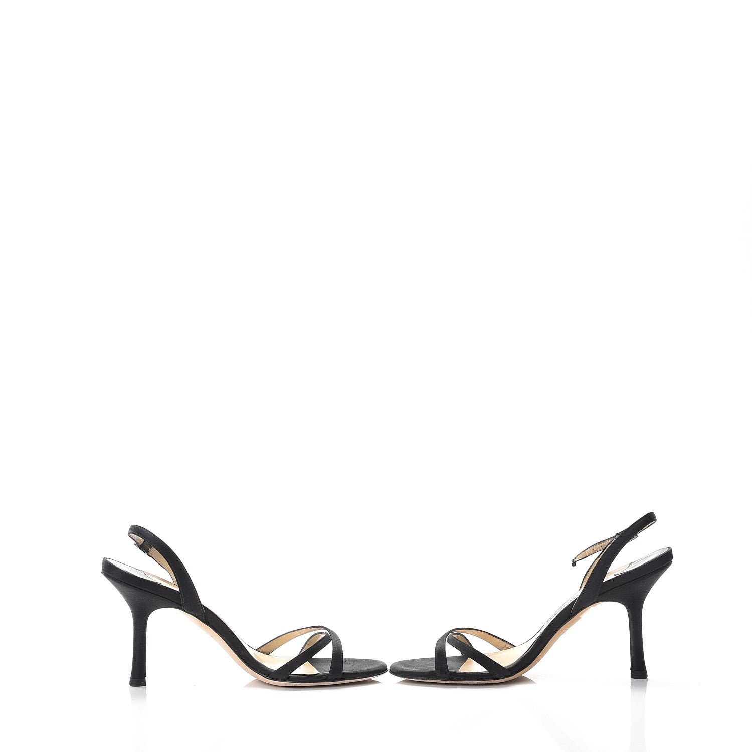 Jimmy Choo Satin India Sandals 36 Black 6 of 11