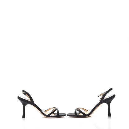 Jimmy Choo Satin India Sandals 36 Black 6 of 11