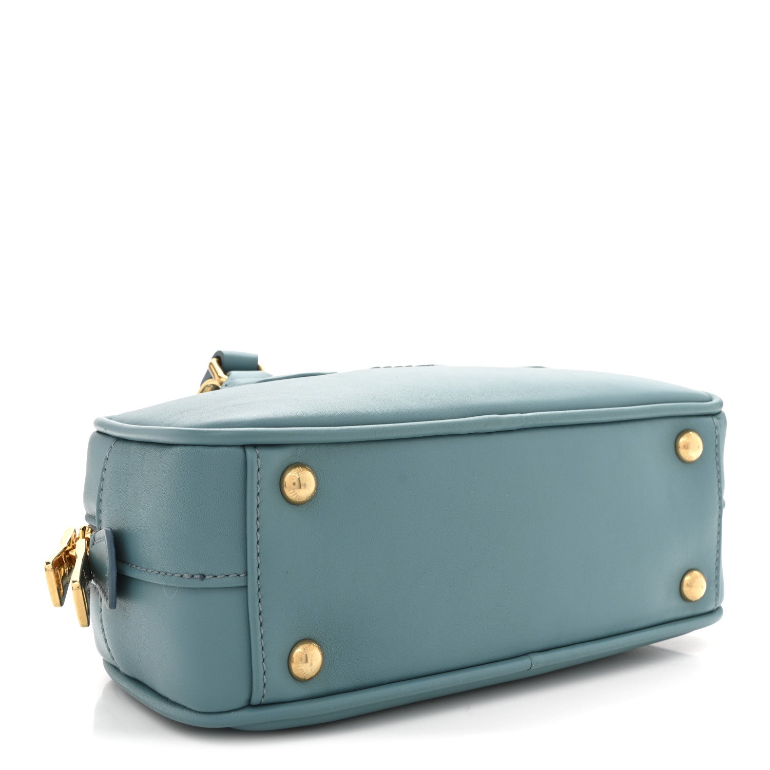 Miu Miu Calfskin Regular Arcadie Top Handle Bag Aqua 1853288