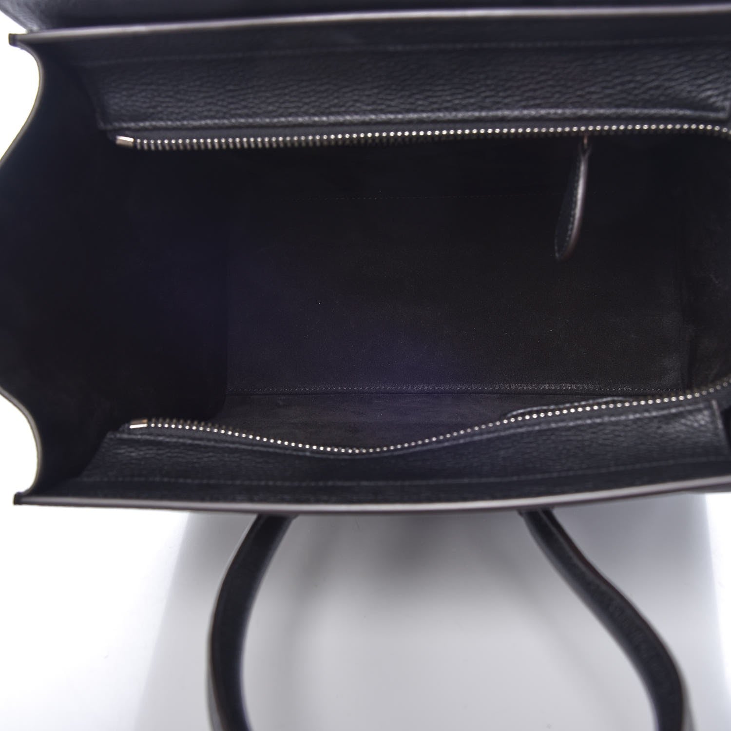Celine Drummed Calfskin Micro Luggage Black 5 of 7