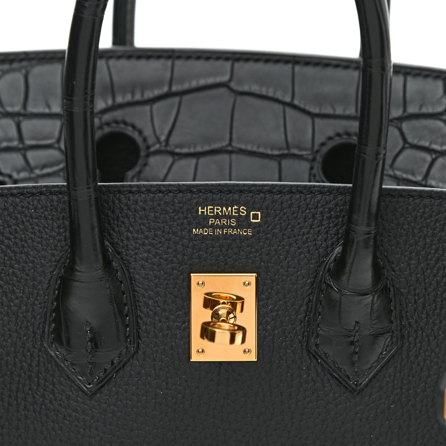 Togo Matte Alligator Birkin Touch 25 Black