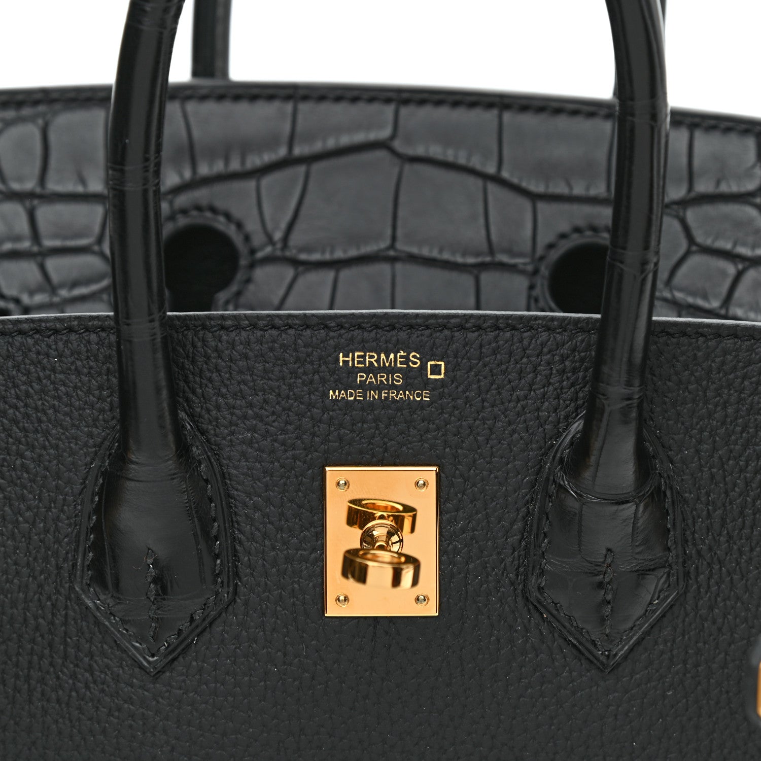 Hermes Togo Matte Alligator Birkin Touch 25 Black 6 of 9